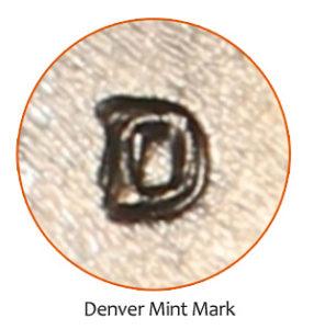 parts of a coin mint mark