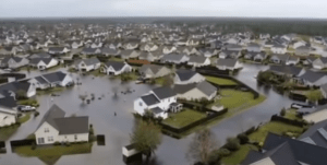 hurricane florence drone footage flooding