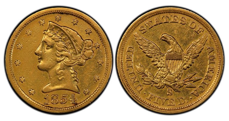 1854-S-Quarter-Eagle-PCGS-XF45-768x406