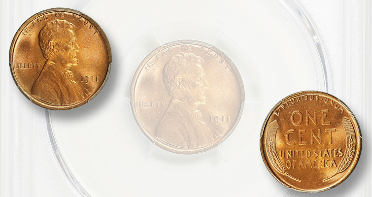 MS-67+ red 1911 Lincoln cent, one of two finest known, brings $15,243.75
