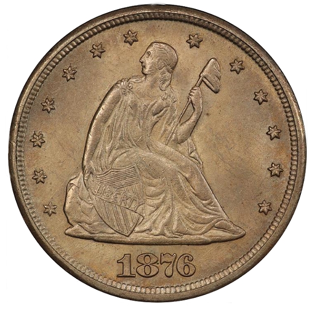 rare 1876-CC cent piece coin