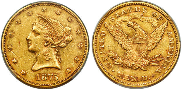1875 eagle coin error coin heritage auctions