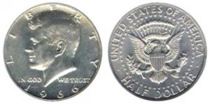 1966-Kennedy-Half-Dollar silver values error coins price guide