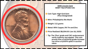 What is the value of a 1945 wheat penny? 5