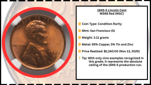 What is the value of a 1945 wheat penny? 1